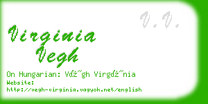 virginia vegh business card